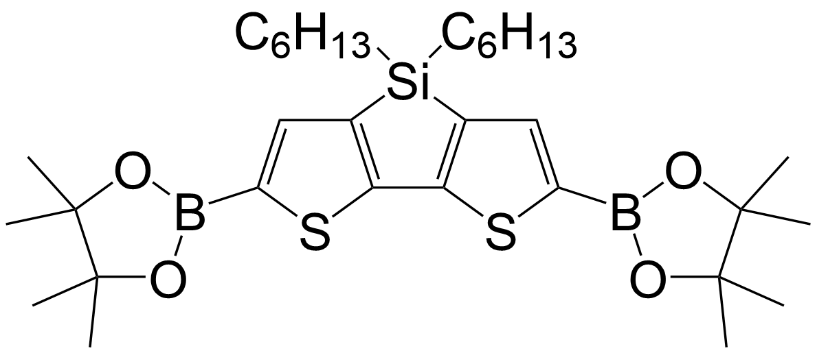 4,4-dihexyl-2,6-bis(4,4,5,5-tetramethyl-1,3,2-dioxaborolan-2-yl)-4H-silolo[3,2-b:4,5-b']dithiophene/1445594-20-6